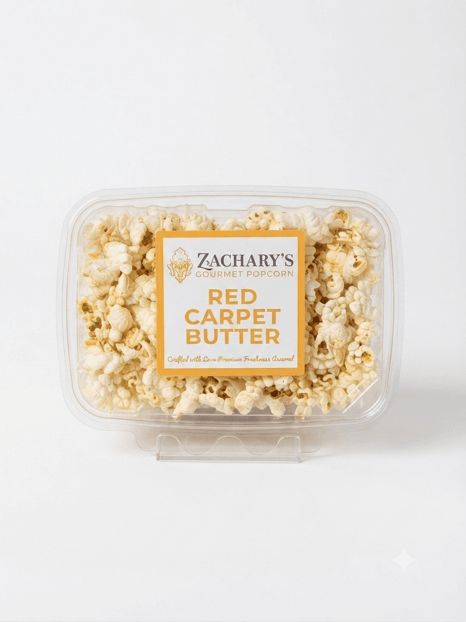 Red Carpet Butter Popcorn, Coconut Oil & Real Butter Gift Box  3oz / Approx. 4 Cups