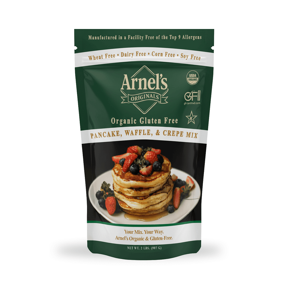 Gluten-Free Pancake & Waffle Mix, USDA Organic, Vegan, Non-GMO, Fluffy Breakfast Batter, 2 lb Bag