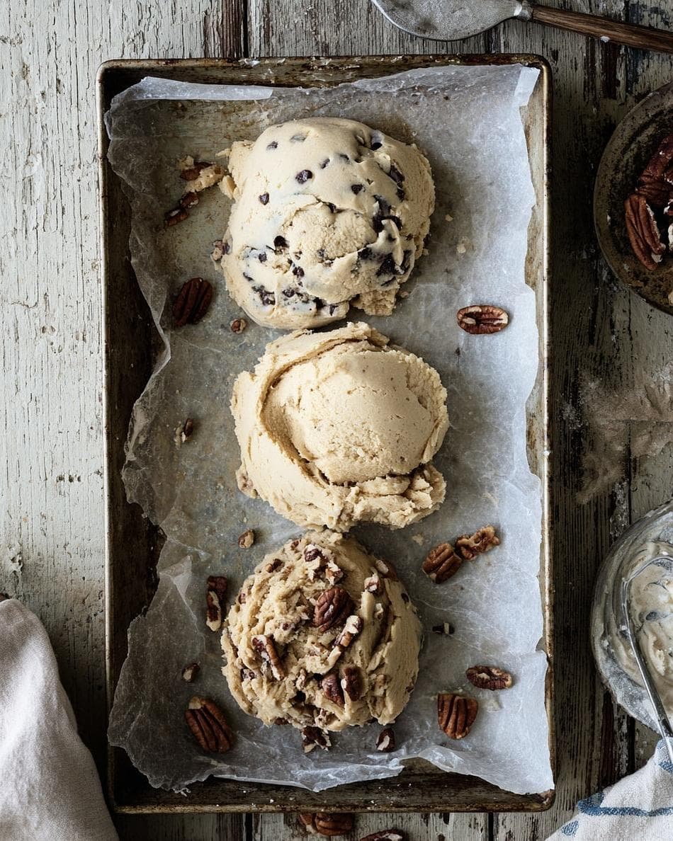 Grain-Free Edible Cookie Dough Trio | Maple Butter Pecan, Chocolate Chip and Bakehouse Vanilla | Made with Organic Blanched Almond Flour & Pasture-Raised Butter | ✓ Gluten-Free and Spoon-Ready, or Bake | 3 Cookie Doughs - 12 oz. each