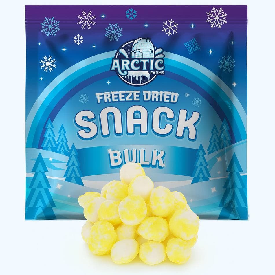 Freeze-Dried Lemon Puffs, Giant Puffs, Bright, Tart, Ultra-Crunchy Lemon Candy, Bulk Bag (1.8 lb)