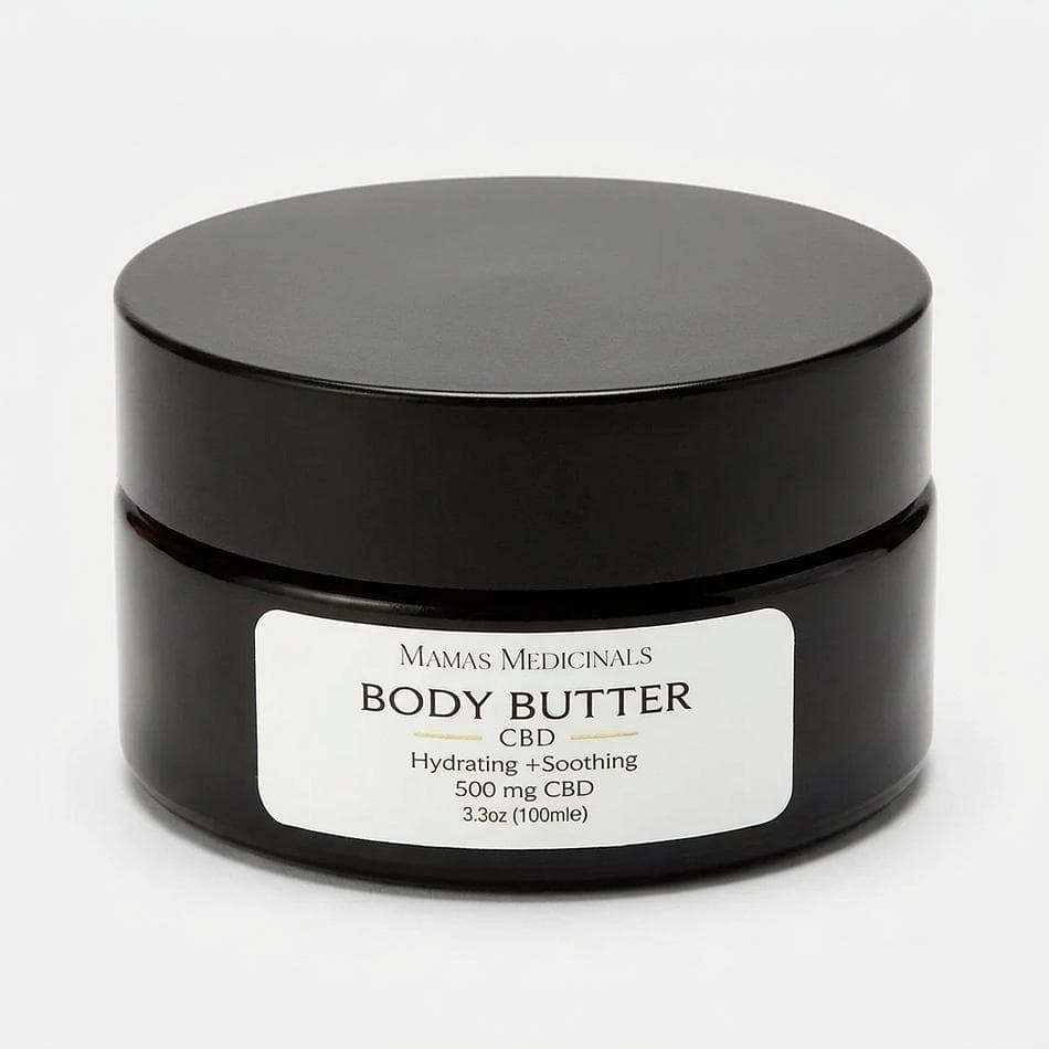 CBD Body Butter, Aloe Vera & Shea Butter, Deep Hydration + Soothing Relief, 500mg CBD, 3.3 oz (100mL)