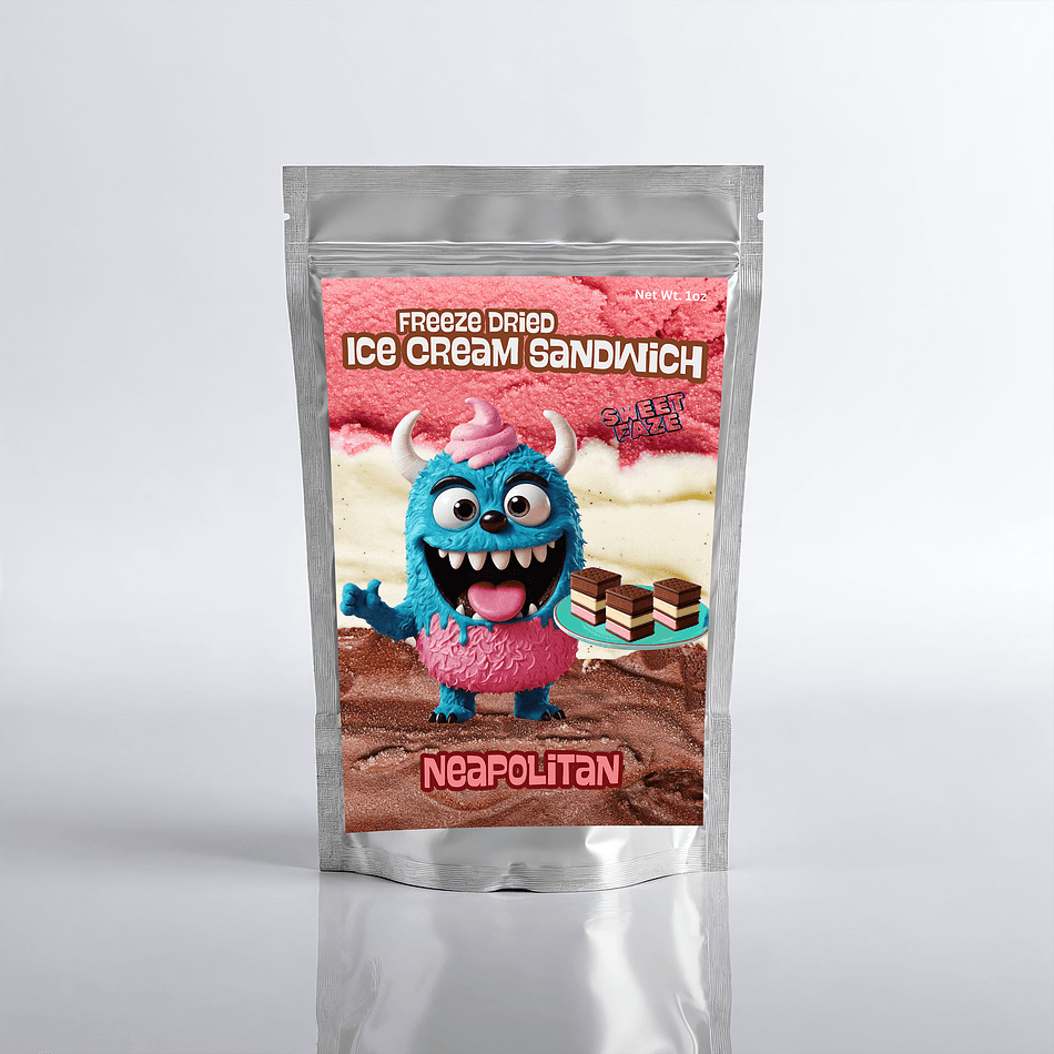 Freeze-Dried Ice Cream Sandwich | Neapolitan