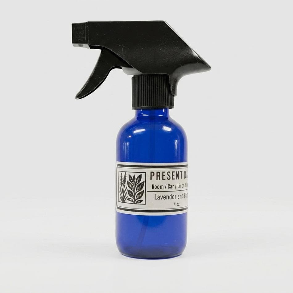 Room Spray + Coconut Wax Candle Gift Set, Lavender & Sage + Smoky Lavender, Clears the Air, 4 oz Spray + 6 oz Candle