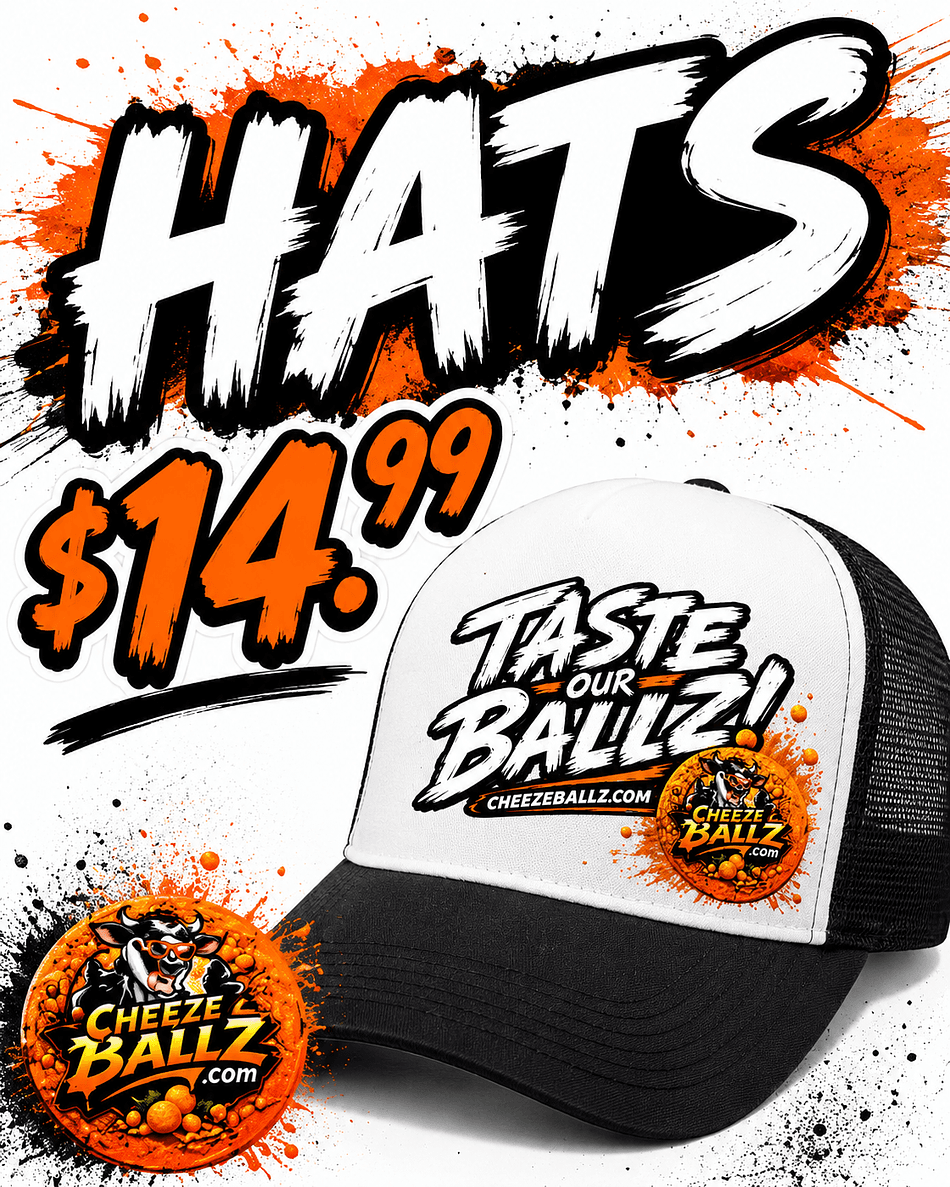 Funny Trucker Hat, "Taste Our Ballz!" Slogan, Mesh Back Snapback, Adjustable Fit, 1 Hat
