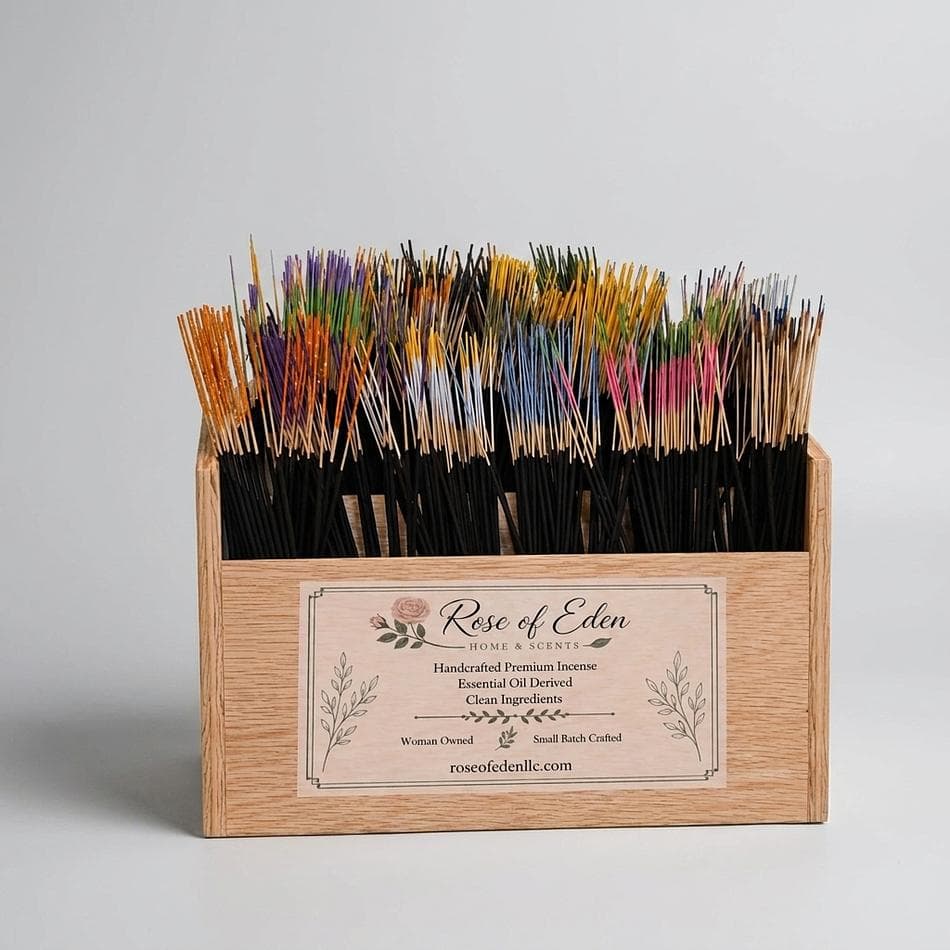 Custom Incense Sticks Variety Bundle, Phthalate-Free Fragrance Options, Cleaner-Burning, 5/25/50/100 Sticks (Mix & Match)