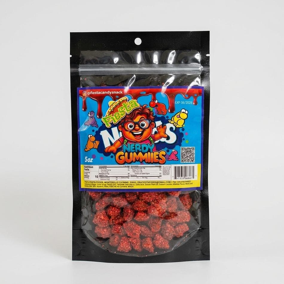 Chamoy Nerds Candy Clusters, Sweet & Spicy Crunchy Gummy Bites, Party Snack & Dessert Topping, 1 Bag