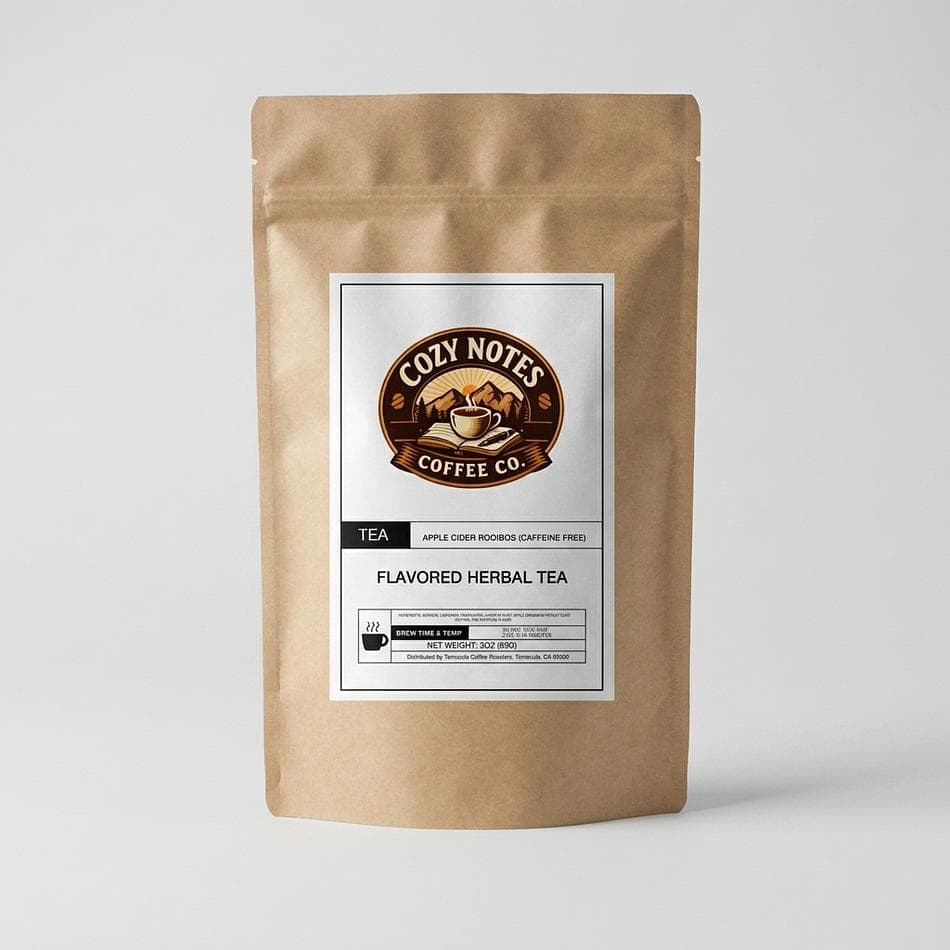 Apple Cider Rooibos Herbal Tea, Cinnamon & Orange Peel, Caffeine-Free Cozy Spice Blend, Loose Leaf 3 oz