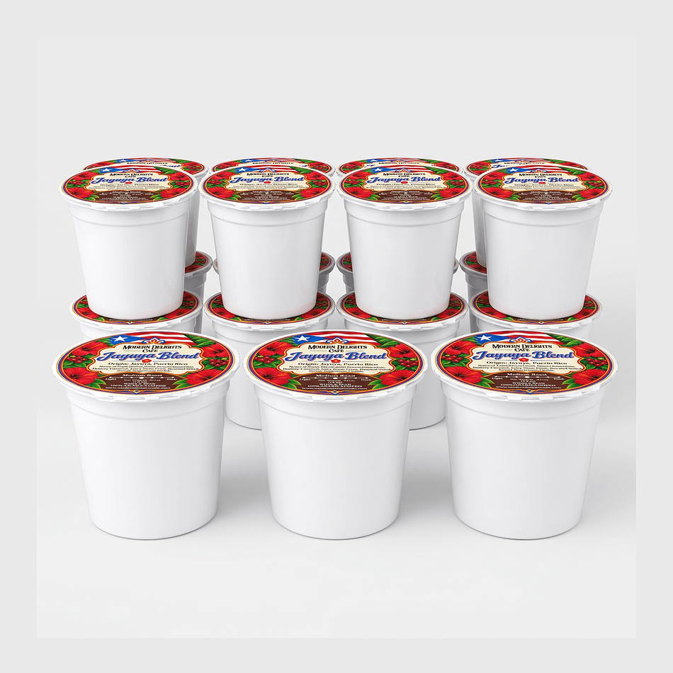 Single-Serve Coffee Pods, Puerto Rican Jayuya Blend, Medium Roast, Floral Chocolate Caramel Notes, Keurig K-Cup Compatible, 12 or 24 Count