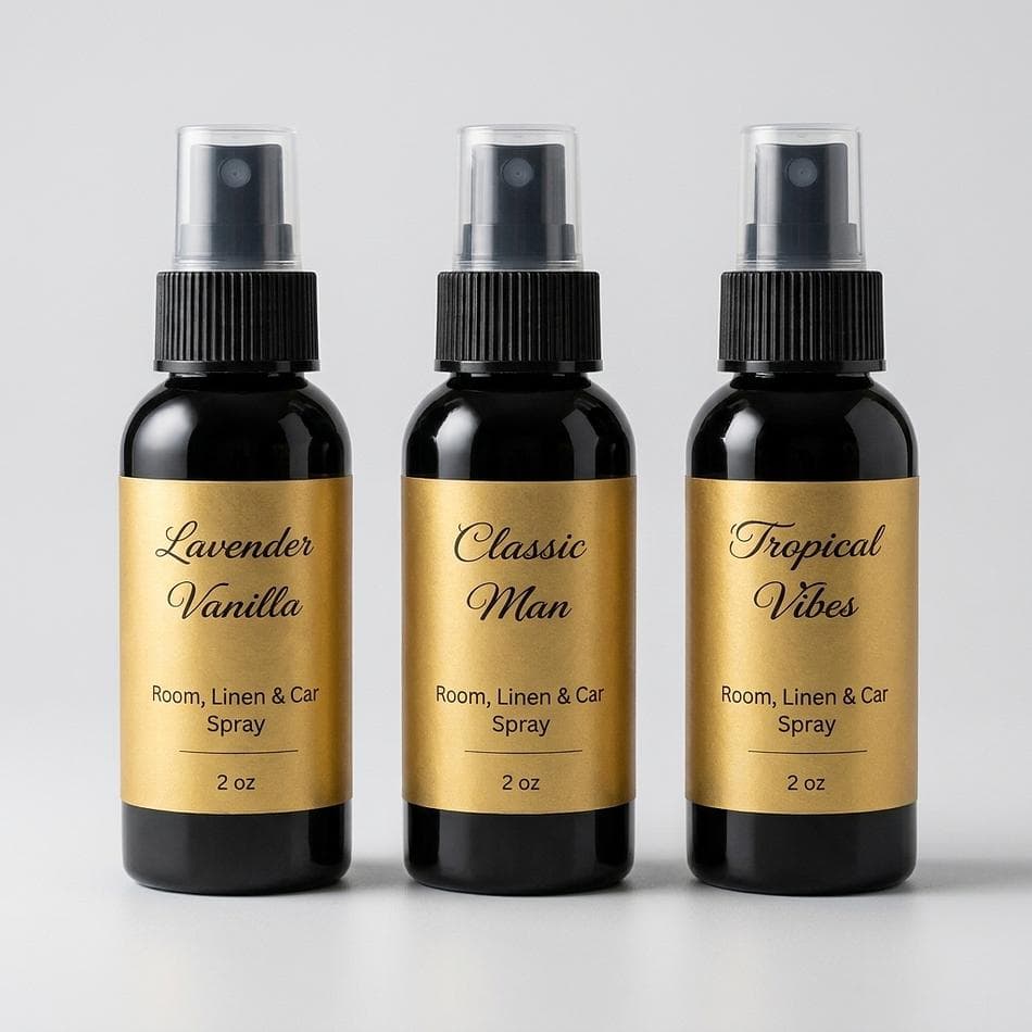 Odor Eliminating Room Spray Bundle, Lavender Vanilla + Cedarwood Musk + Coconut Bamboo, Long-Lasting Freshness, Multi-Scent Set