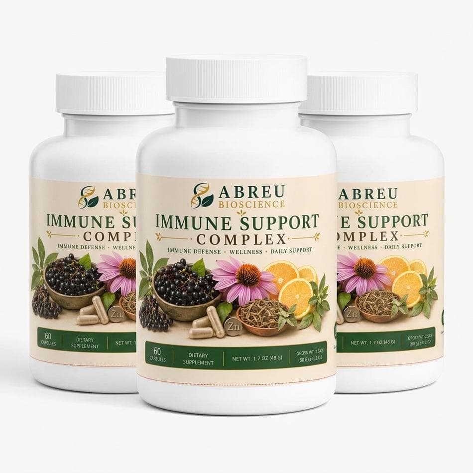 Immune Support Capsules, Vitamin C 180mg + D3 40mcg + Zinc, Elderberry & Echinacea, Daily Defense, 60 Count
