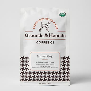 Organic Arabica Coffee Blend, PNG Mexico Peru, Medium-Dark Roast, Chocolate & Clove Notes, Whole Bean 12 oz Bag