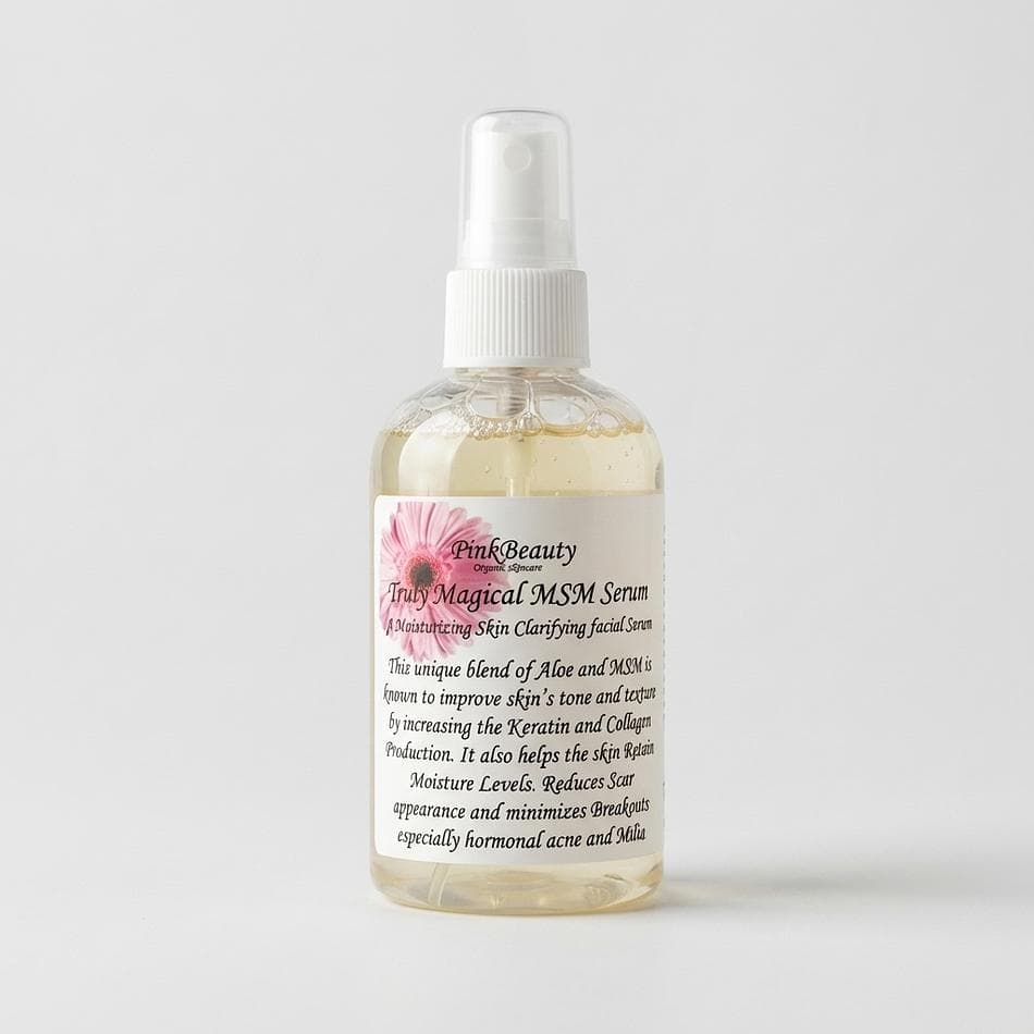 MSM Facial Serum, Aloe Vera & Rosewater, Dark Spot + Acne Support, pH 4.5, 4 oz