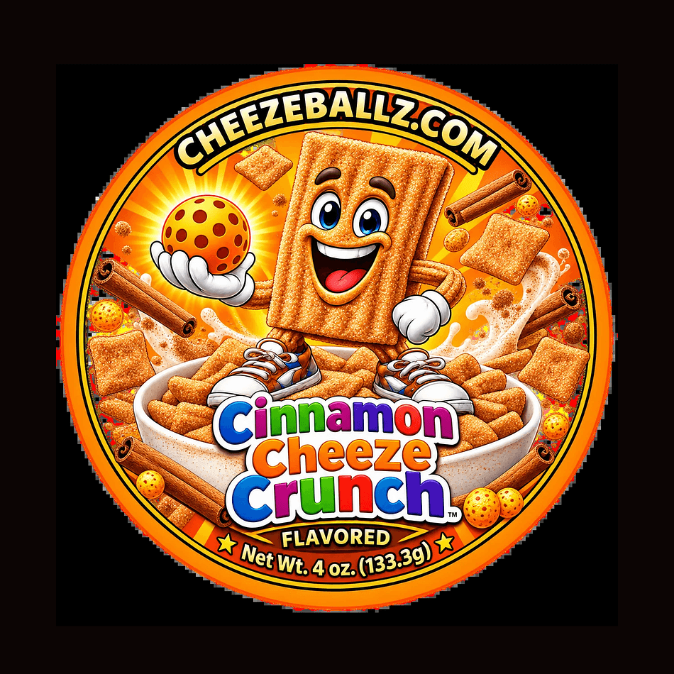 Cinnamon Sugar Cheese Balls Snack, Sweet & Salty Crunch, Gluten-Free, Resealable Pouch, 4 oz