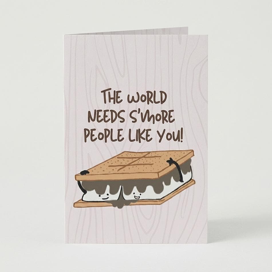 S’mores Greeting Card, 100% Recycled Paper, Blank Inside, A2 4.25x5.5, Includes Envelope