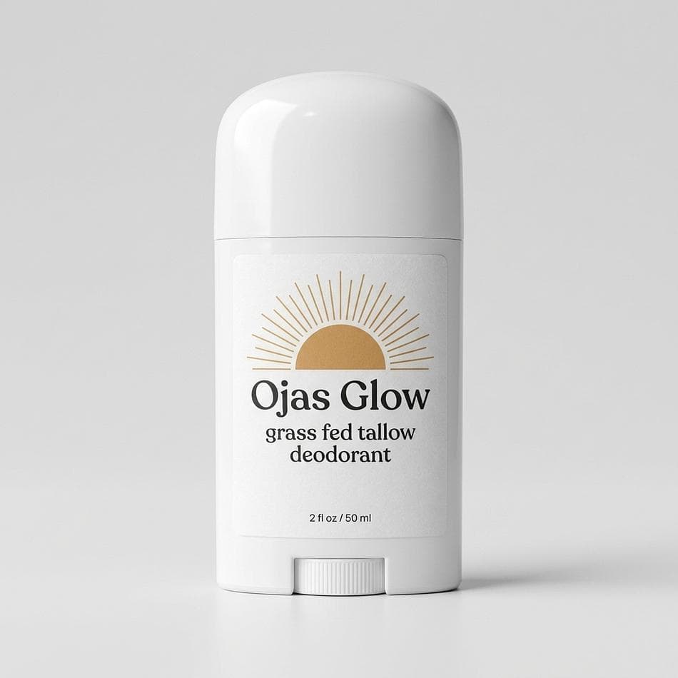 Tallow Deodorant Stick, Grass-Fed Beef Tallow & Magnesium Hydroxide, Odor Control, Lemongrass Scent, 1 Stick