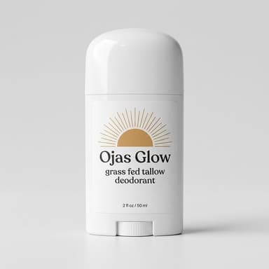 Tallow Deodorant Stick, Grass-Fed Beef Tallow & Magnesium Hydroxide, Odor Control, Lemongrass Scent, 1 Stick