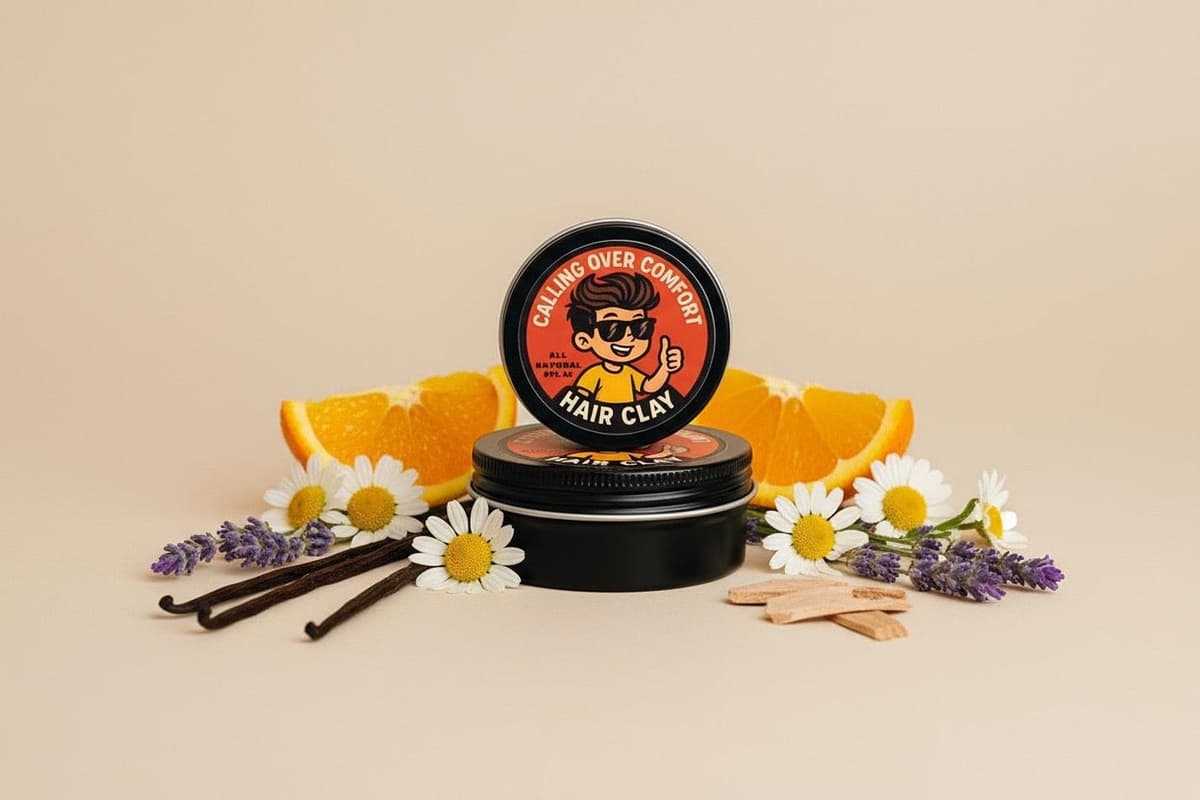 Kids Hair Styling Clay, Grass-Fed Tallow, Lavender & Vanilla, Light Matte Hold, 2  fl oz Tin