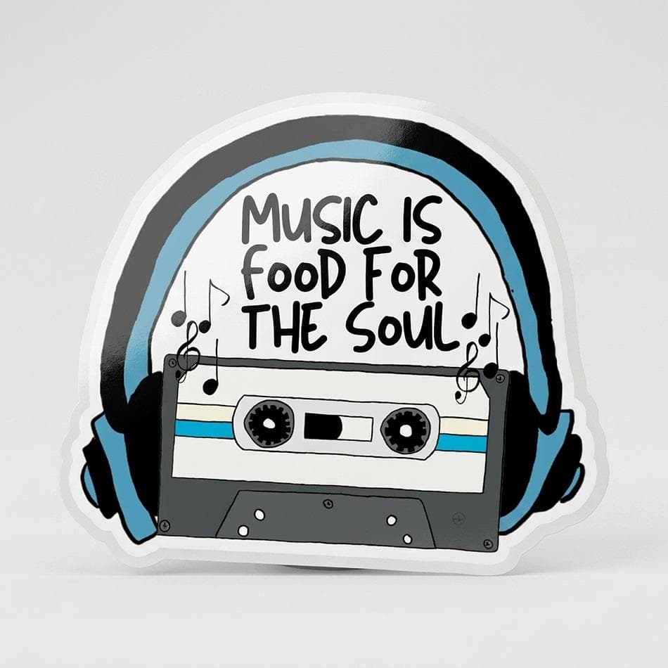 Waterproof Vinyl Sticker, Music Confetti Design, Removable Dishwasher-Safe Decal for Water Bottles & Tumblers, 1pc