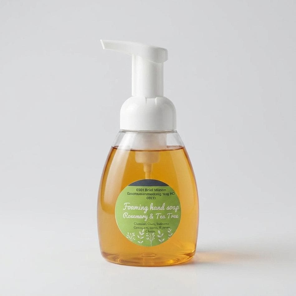 Foaming Hand Soap, Essential Oil Scents (Lavender, Lemon, Tea Tree), Gentle Daily Cleanse, 1 Bottle