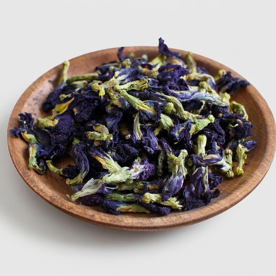 Butterfly Pea Flower (Clitoria ternatea), Dried Whole Flowers, Color-Changing Blue Herbal Tea, Sri Lanka Origin, 1 oz Bag