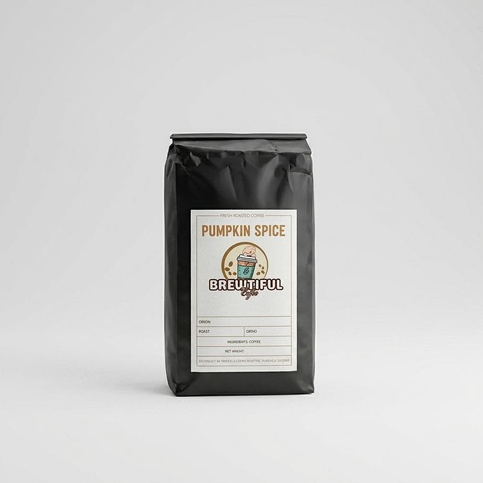 Pumpkin Spice Flavored Arabica Coffee, Cinnamon & Nutmeg, Cozy Fall Flavor, Medium Roast, 12 oz Bag
