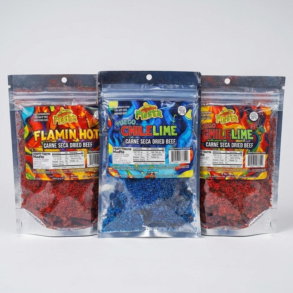 Beef Jerky Bundle, Spicy Mexican-Inspired Flavors, Sweet Heat Snack Variety Pack, Giftable Resealable Bags