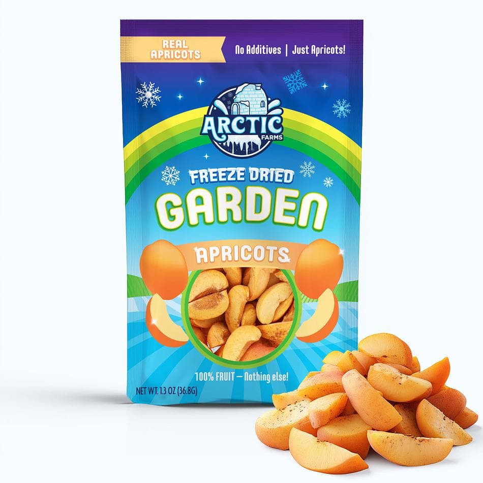 Freeze-Dried Apricots, 100% Real Apricots, Tangy-Sweet Crunchy Snack, Large Resealable Bag (1.3 oz)