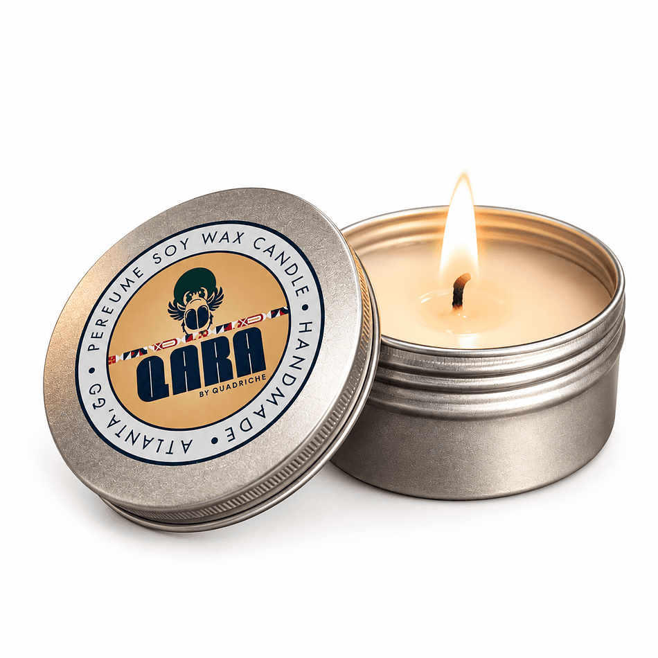 SACRED GROUND Soy Travel Tin Candle, Orange Grapefruit Sage + Oakmoss Amber, Fresh Forest Scent, 3 oz (85g)
