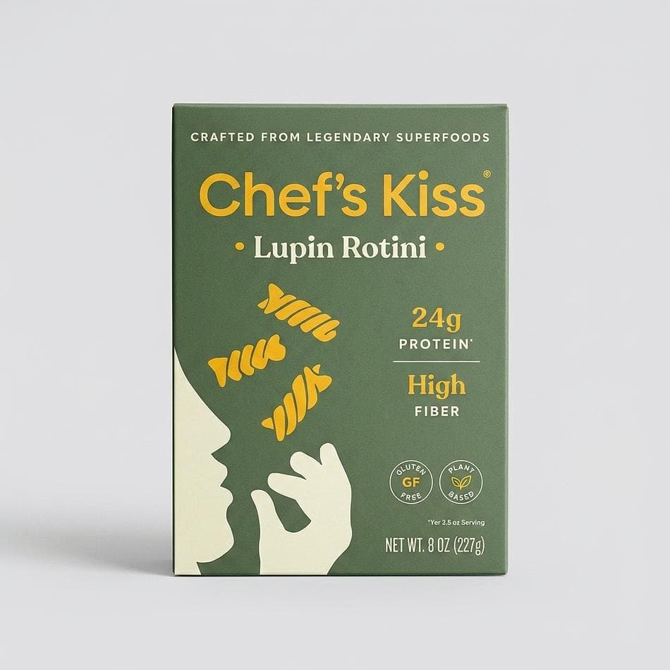 High-Protein Lupin Pasta Bundle, Lupin Flour & Psyllium, Gut-Friendly Fiber, Gluten-Free, 5 Boxes (2 Spaghetti, 3 Rotini)
