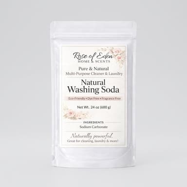 Washing Soda Powder (Sodium Carbonate), Fragrance-Free Laundry Booster & Degreaser, Hard Water Softener, 24 oz (680 g)