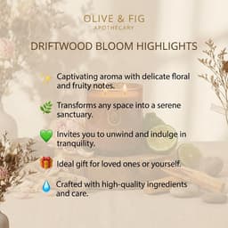 Olive & Fig Apothecary Driftwood Bloom scented 2-wick 11 oz candle-3