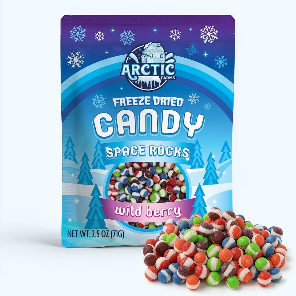 Freeze-Dried Space Rocks, Wild Berry, Ultra-Crunchy, Flavor-Bursting Fruity Bites, Pack of 3 Resealable Bags (2.5 oz each)