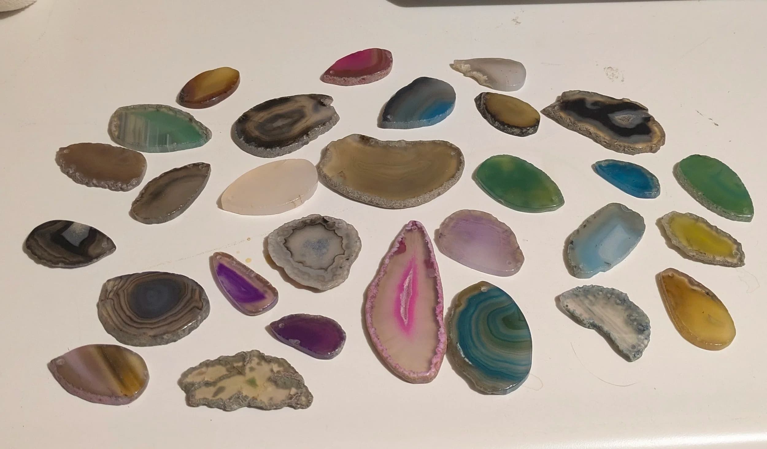 Drilled Agate Slice – Elemental Focus Stone (1 per order)