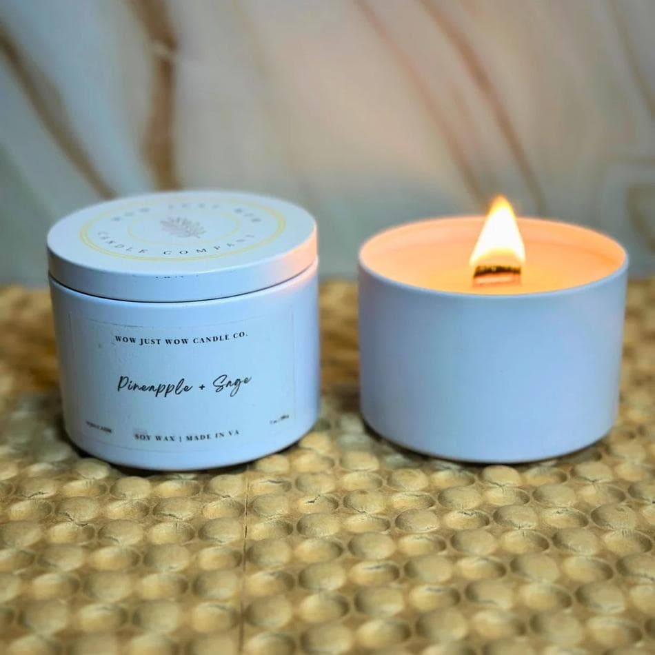 Pineapple and Sage Soy Candle for a Refreshing Escape