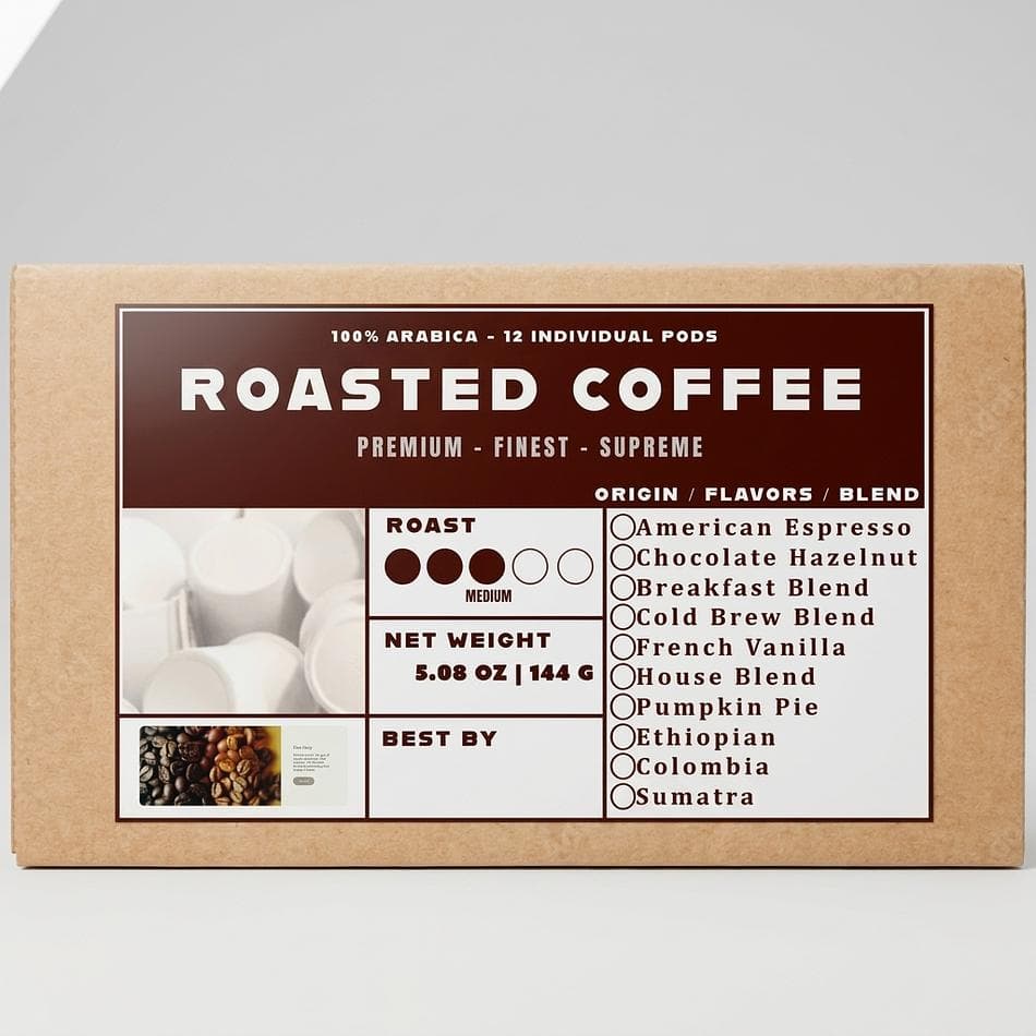 Organic Coffee K-Cup Pods, Assorted Flavors & Origins, Fresh Aroma & Smooth Brew, Single-Serve Pods (Count & Variant Required)