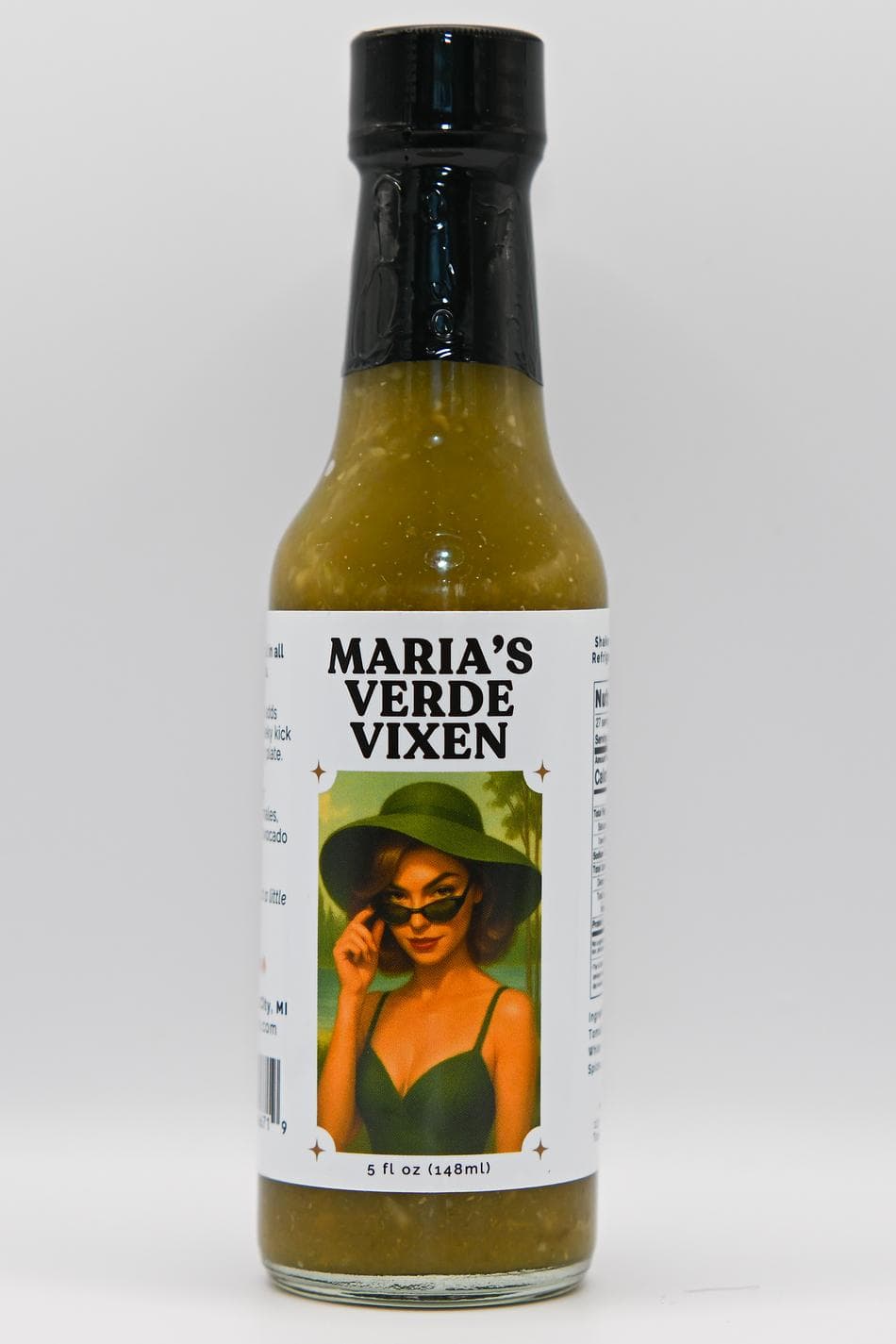 Jalapeño Tomatillo Verde Hot Sauce, Lime & Cilantro, Medium Heat, Small-Batch Green Sauce, 5 oz