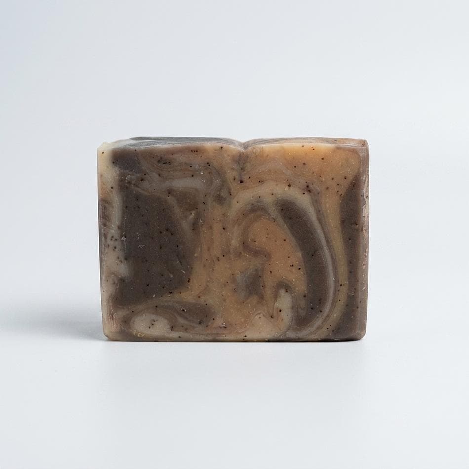 Exfoliating Coffee Soap Bar, Coffee Grounds & Cocoa Scent, Energizing Scrub, Handmade Cold Process, 4.5 oz