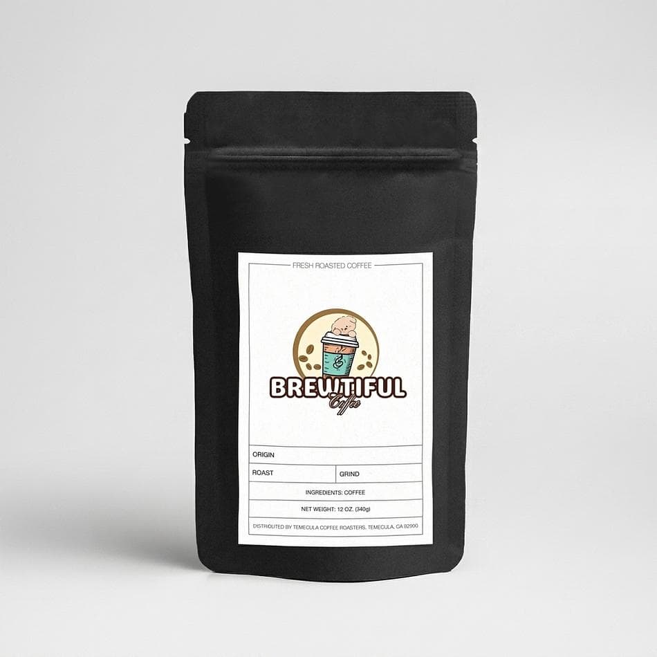 Medium Roast Coffee Blend, Southeast Asia Arabica, Herbal & Full-Bodied, Strong Aroma, 12oz Bag (Whole Bean/Ground)