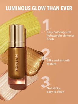 SHEGLAM Sunkissed Body Highlighter Eros Liquid Highlighter Liquid Shimmer Long Wear Brightening Glow Body Highlighter-2