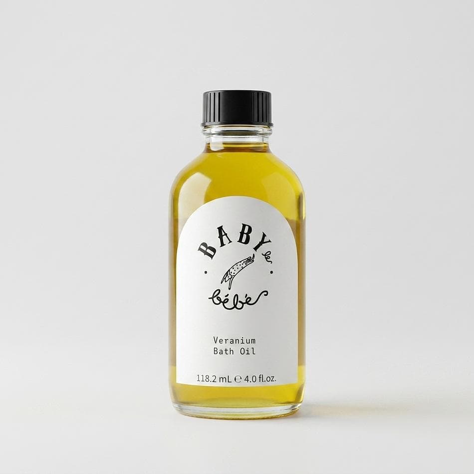 Botanical Bath Oil, Olive & Avocado Oils + Geranium, Lemongrass & Vetiver, Deep Hydration, 4 fl oz (118 mL)