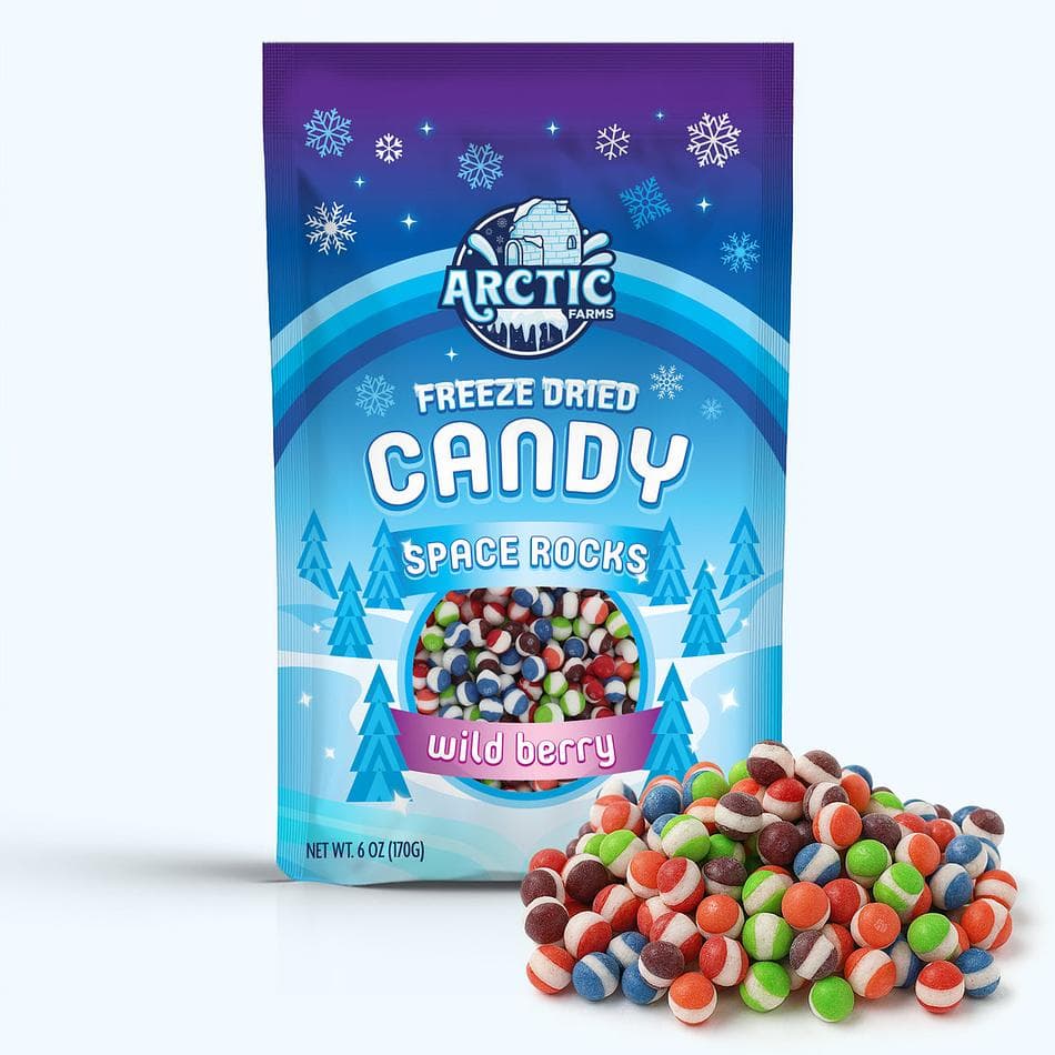 Freeze-Dried Space Rocks, Wild Berry, Ultra-Crunchy, Flavor-Bursting Fruity Bites, Large Resealable Bag (6 oz)