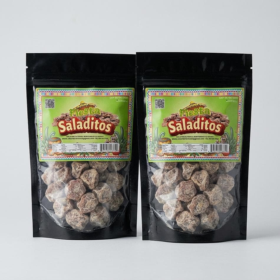 Salted Plum Snack, Chile-Coated Dried Plums, Tangy Spicy Salty Candy, 2-Pack