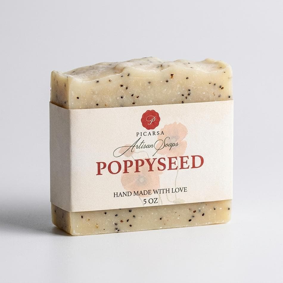 Handmade Bar Soap, Sesame & Olive Oil, Dry Skin Moisturizing Cleanse, 1 Bar (Scented Options)