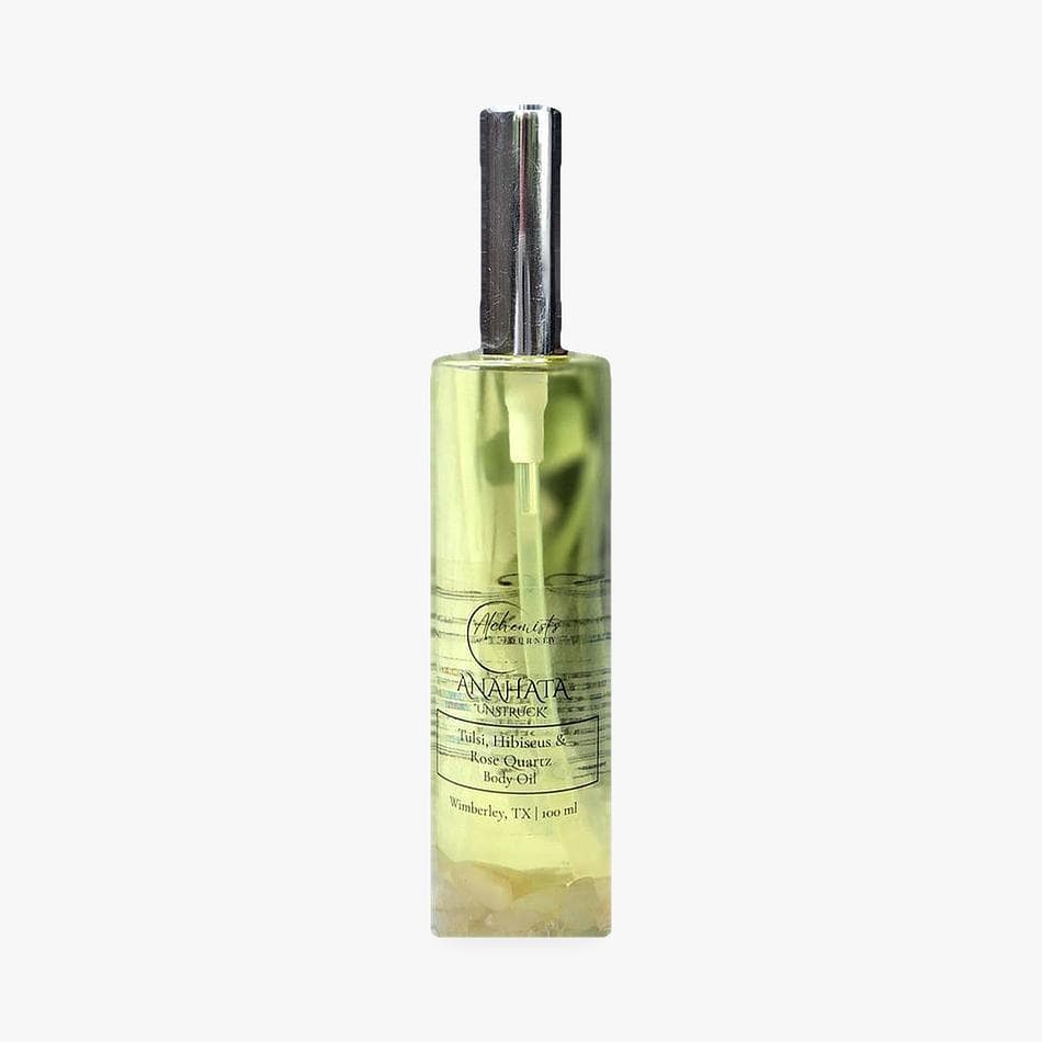 Anahata, "Heart Chakra," Hibiscus & Tulsi Body Oil scented with Rosehip + Jasmine + Frankincense