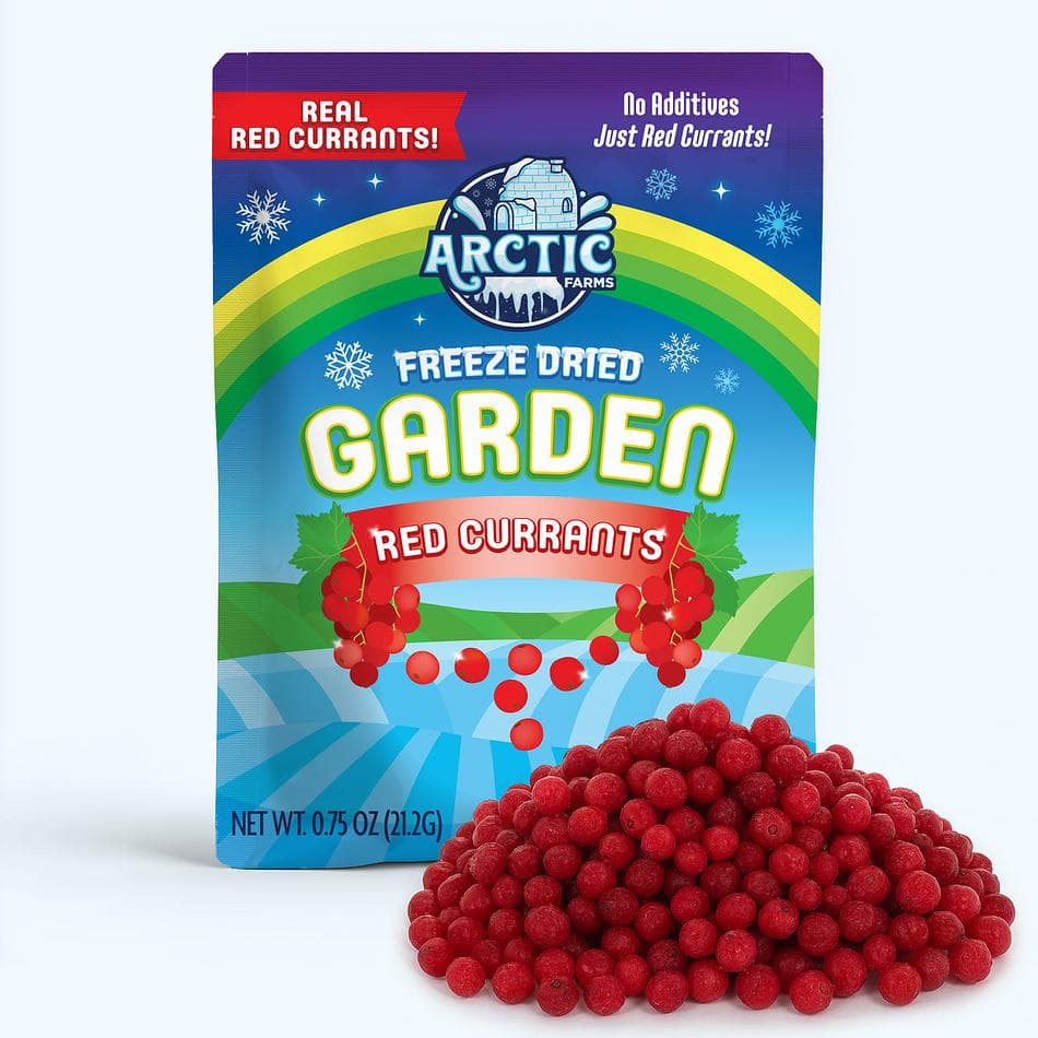 Freeze-Dried Red Currants, Whole Tart Berry Snack, Resealable Bag (0.75 oz)