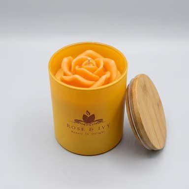 Soy Wax Citrus Candle, Orange Scent, Phthalate-Free Fragrance Oil, Cotton Wick, 1 Jar