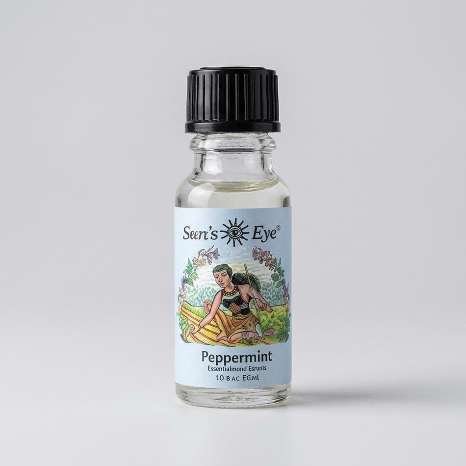 Peppermint Aroma Oil, Essential & Fragrance Oil Blend, Cooling Fresh Scent, 0.5 oz (15 mL) Glass Bottle