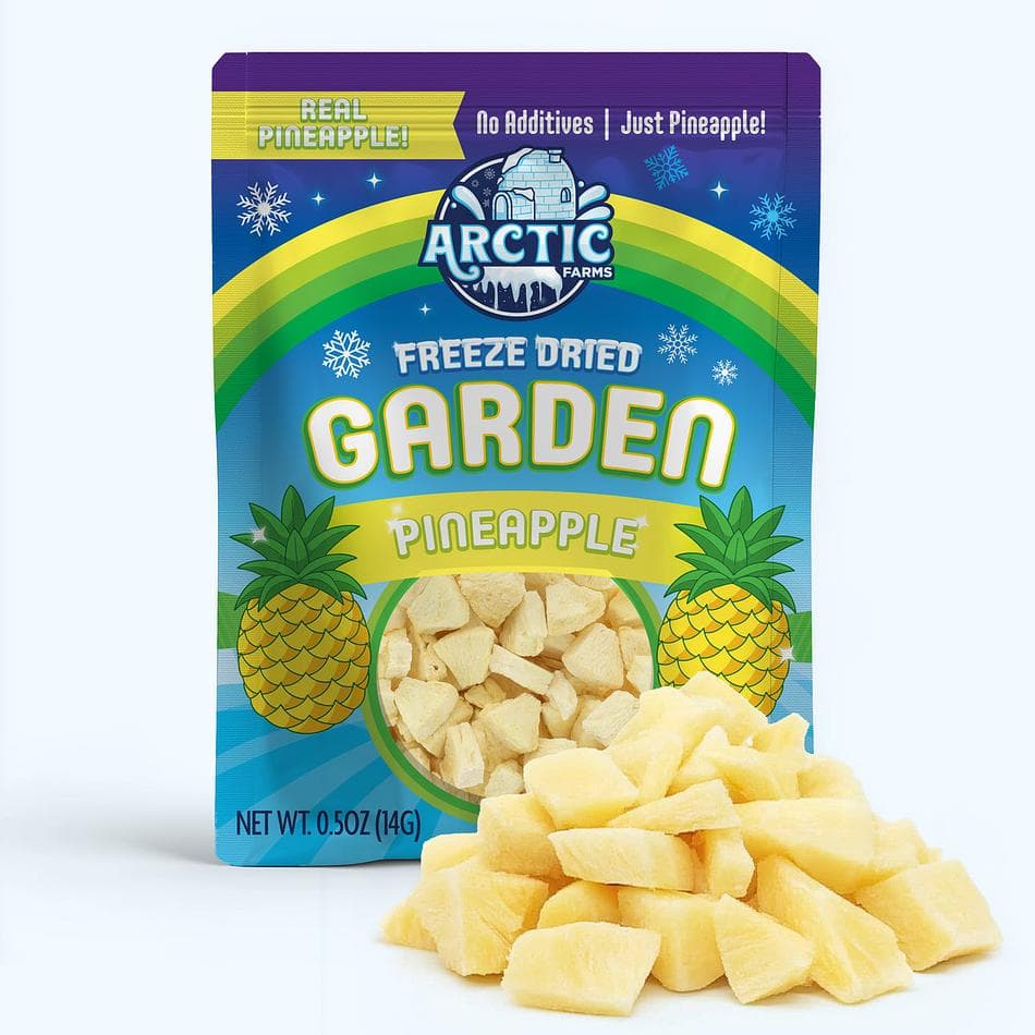 Freeze-Dried Pineapple, Sweet, Tropical, Juicy-Crisp Fruit Chunks, Resealable Bag (0.5 oz)