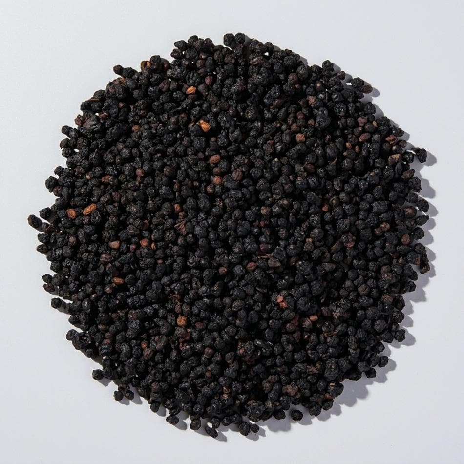 Organic Dried Elderberries (Sambucus nigra), Whole Berries for Immune Support Tea & Syrup, Caffeine-Free, 1 Bag