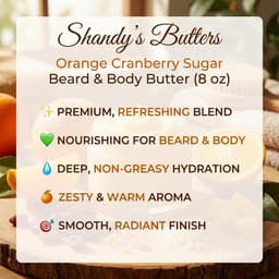 Orange Cranberry Sugar Beard & Body Butter(8 oz)-3
